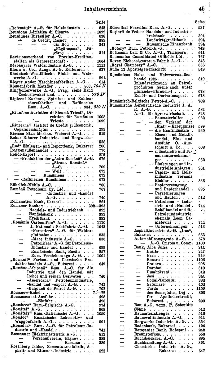 Compass. Finanzielles Jahrbuch 1929: Rumänien. - Page 49