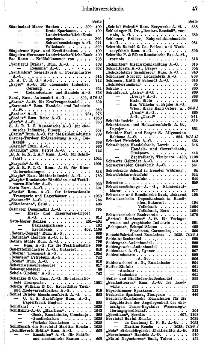 Compass. Finanzielles Jahrbuch 1929: Rumänien. - Seite 51