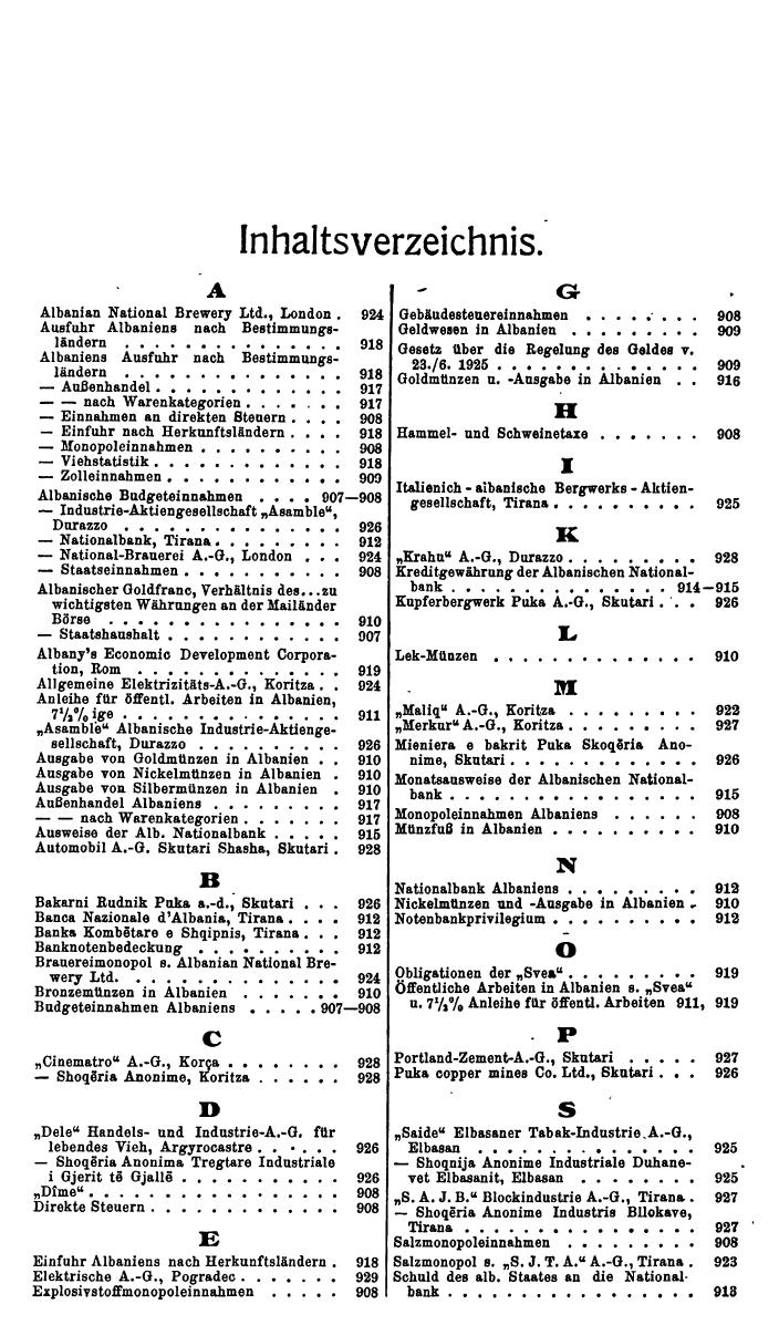 Compass. Finanzielles Jahrbuch 1930: Jugoslawien, Bulgarien, Albanien. - Seite 933