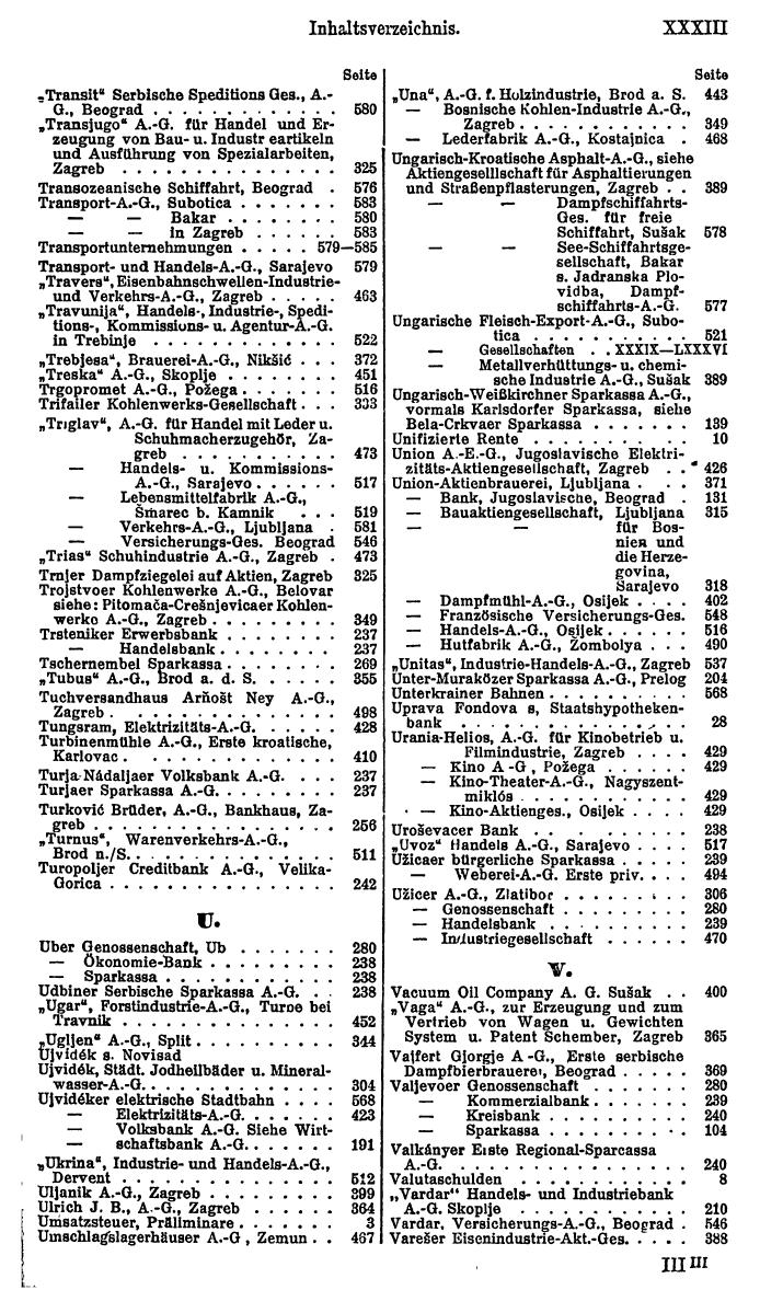 Compass. Finanzielles Jahrbuch 1923: Band III: Jugoslawien, Ungarn. - Seite 39