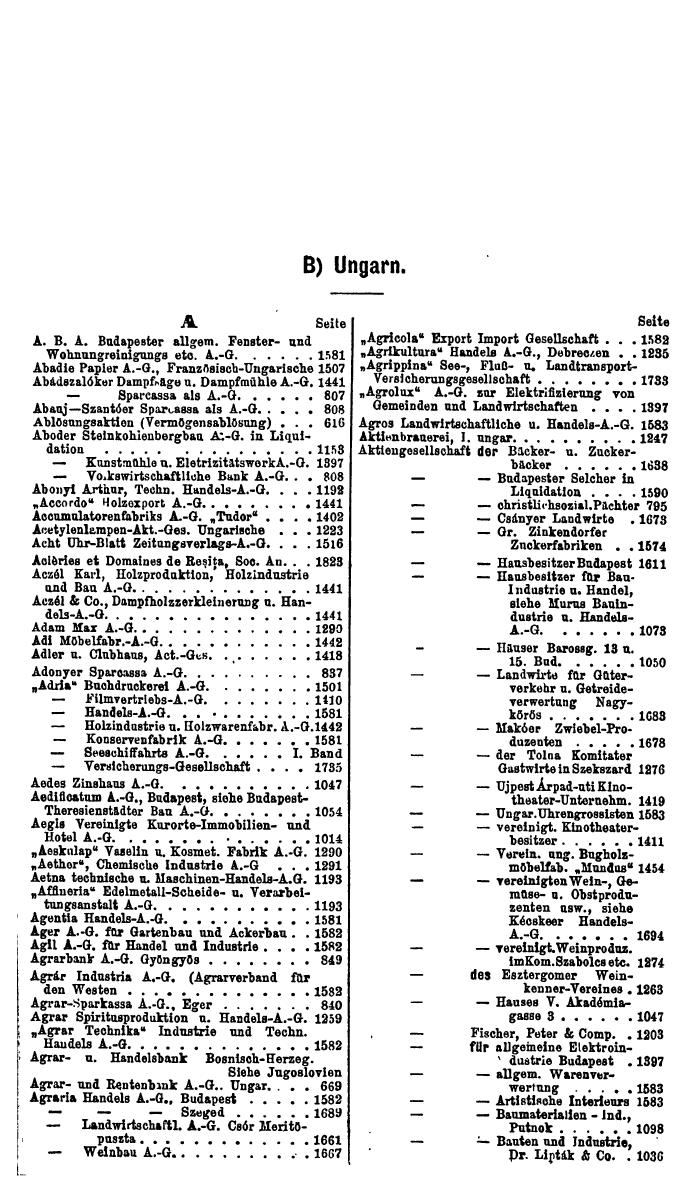 Compass. Finanzielles Jahrbuch 1923: Band III: Jugoslawien, Ungarn. - Seite 45