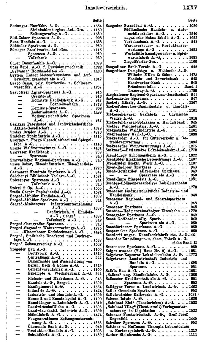 Compass. Finanzielles Jahrbuch 1923: Band III: Jugoslawien, Ungarn. - Seite 81