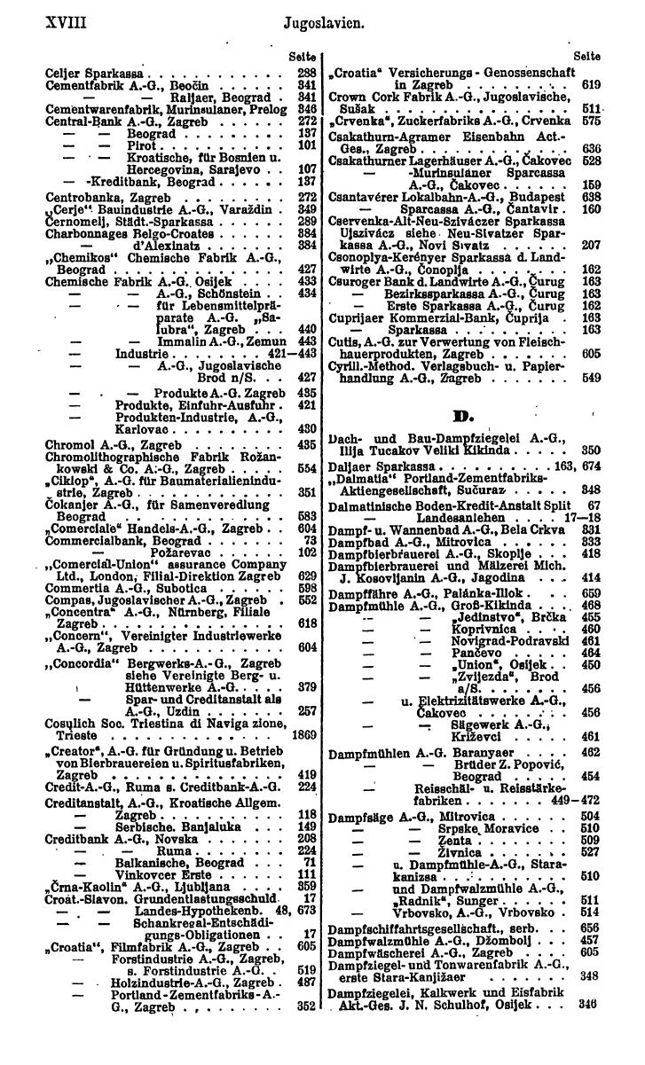 Compass. Finanzielles Jahrbuch 1924: Band III: Jugoslawien, Ungarn. - Seite 22
