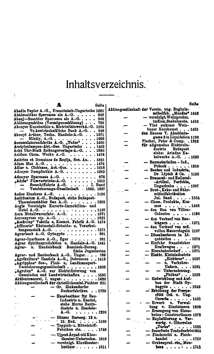 Compass. Finanzielles Jahrbuch 1924: Band III: Jugoslawien, Ungarn. - Seite 847