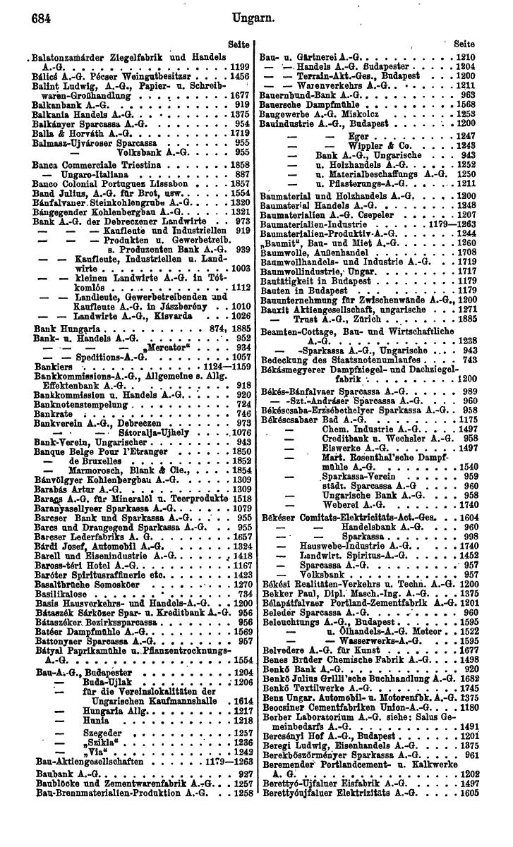 Compass. Finanzielles Jahrbuch 1924: Band III: Jugoslawien, Ungarn. - Seite 850