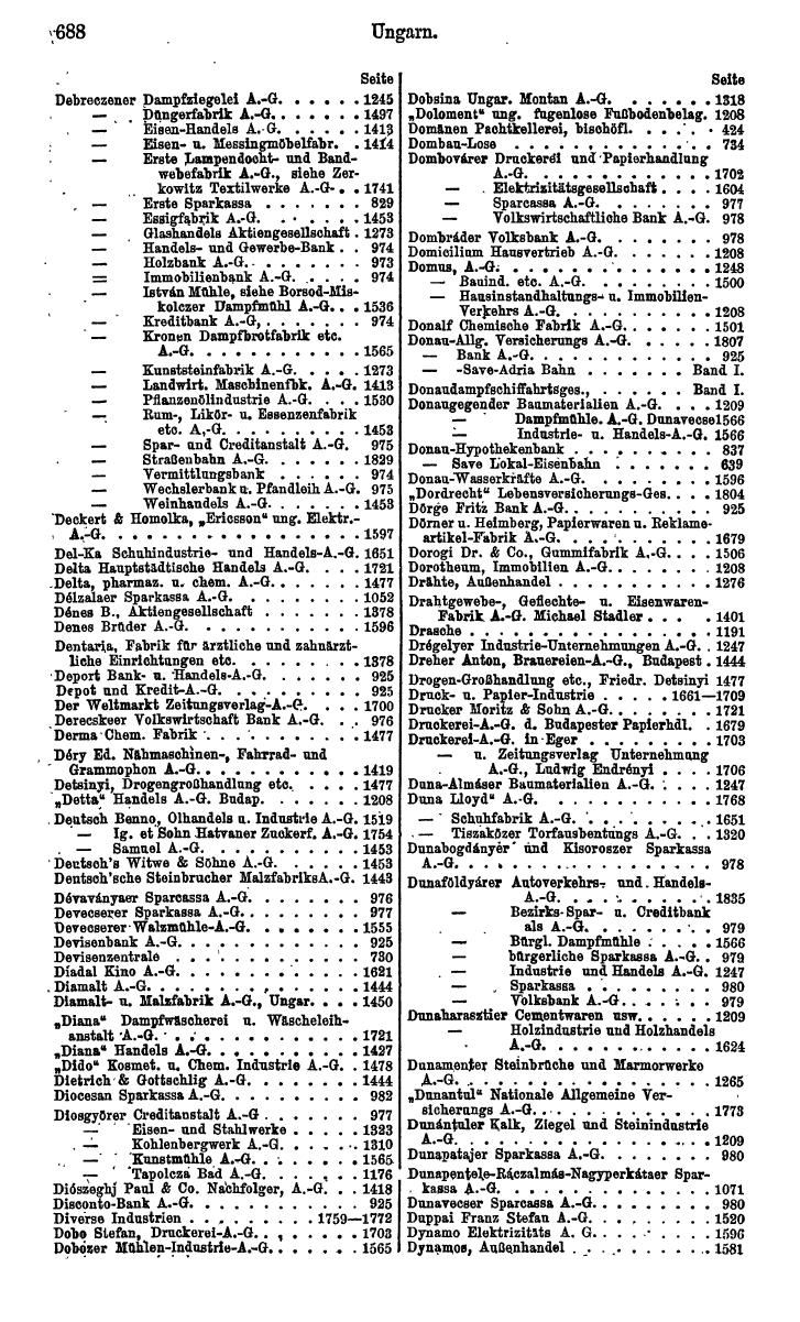 Compass. Finanzielles Jahrbuch 1924: Band III: Jugoslawien, Ungarn. - Seite 854