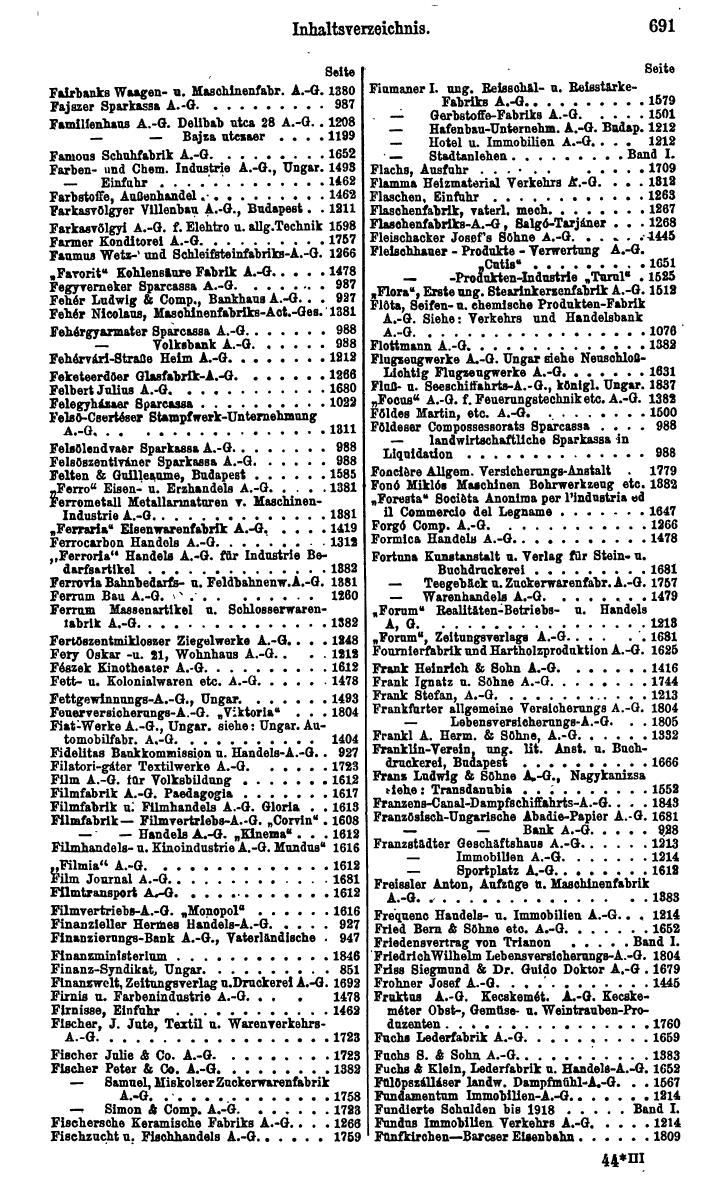 Compass. Finanzielles Jahrbuch 1924: Band III: Jugoslawien, Ungarn. - Seite 857