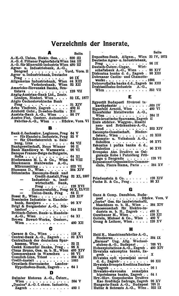 Compass. Finanzielles Jahrbuch 1924: Band III: Jugoslawien, Ungarn. - Seite 884