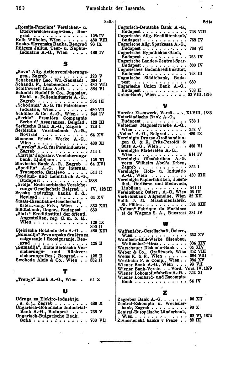 Compass. Finanzielles Jahrbuch 1924: Band III: Jugoslawien, Ungarn. - Seite 886