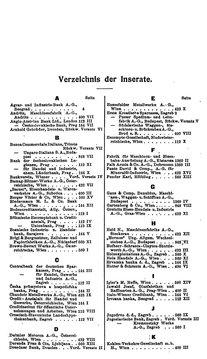 Compass. Finanzielles Jahrbuch 1925, Band III: Jugoslawien, Ungarn. - Seite 49