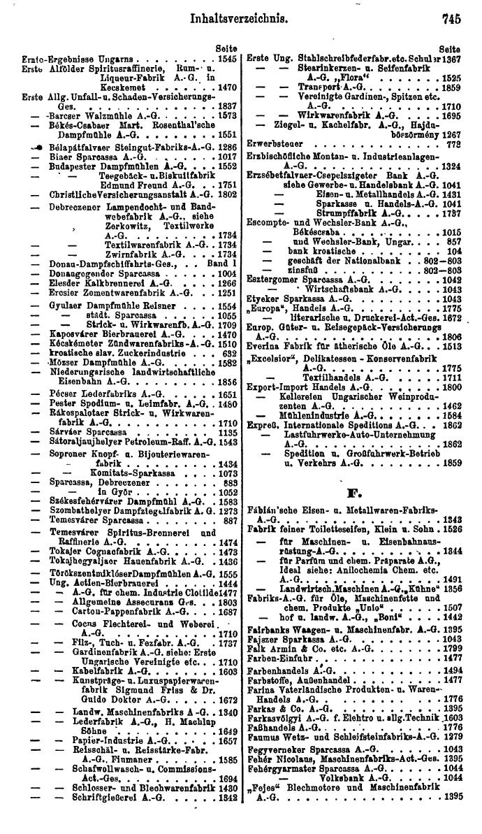 Compass. Finanzielles Jahrbuch 1925, Band III: Jugoslawien, Ungarn. - Seite 821