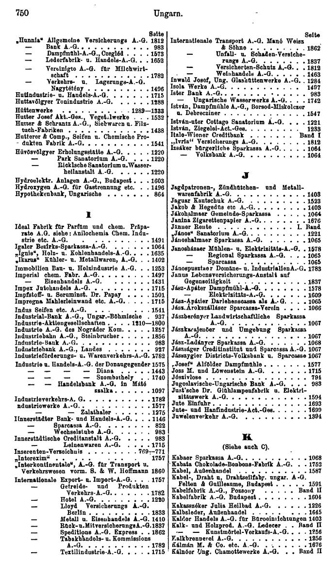 Compass. Finanzielles Jahrbuch 1925, Band III: Jugoslawien, Ungarn. - Seite 826