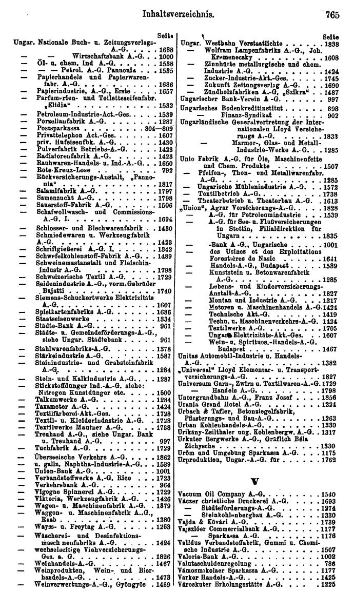 Compass. Finanzielles Jahrbuch 1925, Band III: Jugoslawien, Ungarn. - Seite 841