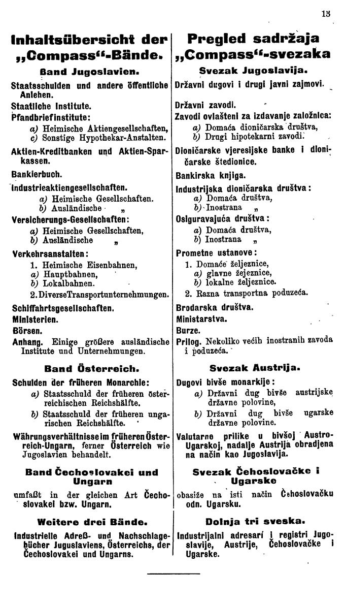 Compass. Finanzielles Jahrbuch 1927: Jugoslawien. - Seite 17