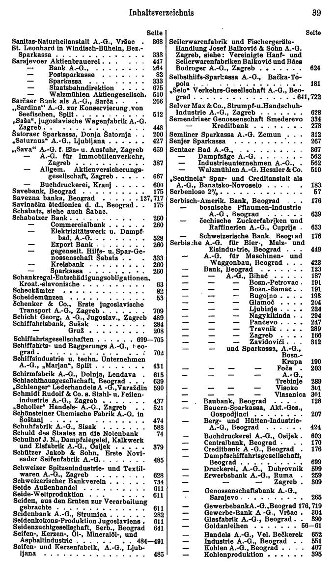 Compass. Finanzielles Jahrbuch 1927: Jugoslawien. - Seite 43