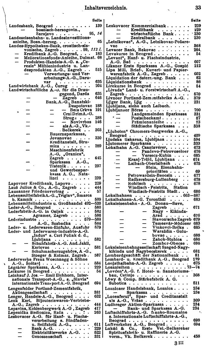 Compass. Finanzielles Jahrbuch 1928: Jugoslawien. - Seite 37