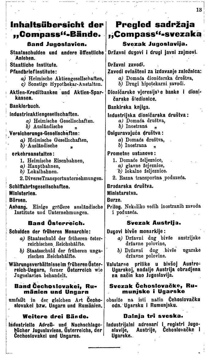 Compass. Finanzielles Jahrbuch 1929: Jugoslawien. - Seite 17