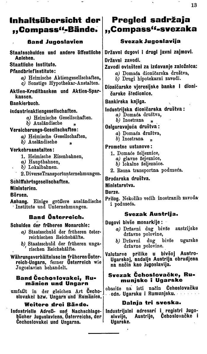 Compass. Finanzielles Jahrbuch 1931: Jugoslawien. - Seite 17