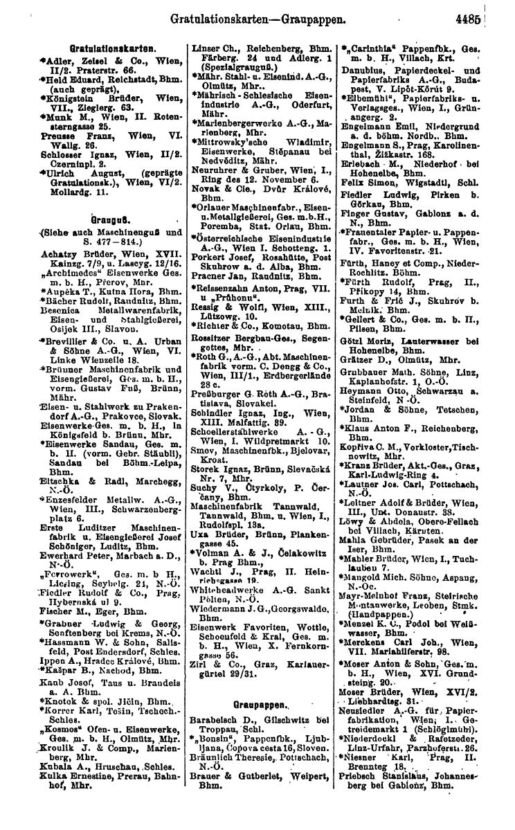 Compass 1922. Band VI: Österreich, Tschechoslowakei, Ungarn, Jugoslawien. - Page 1003