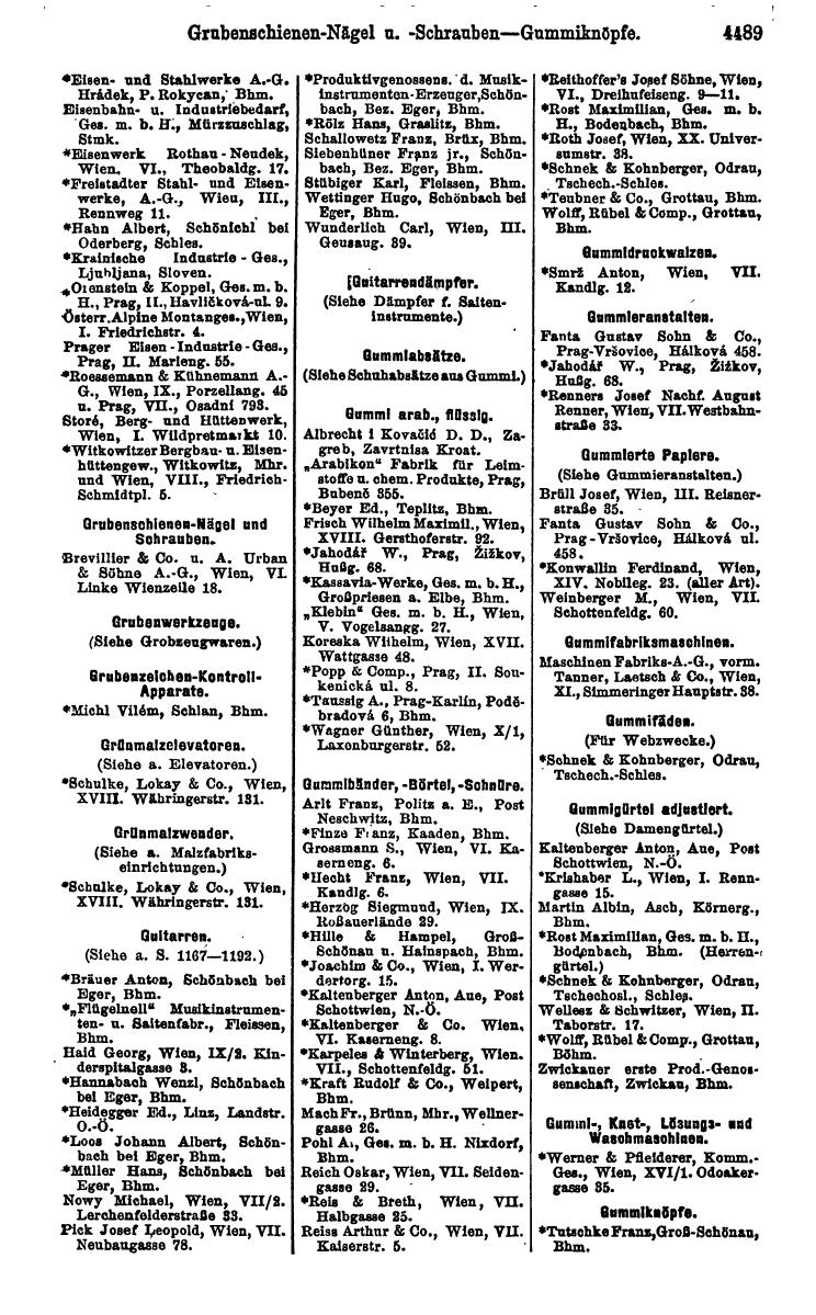 Compass 1922. Band VI: Österreich, Tschechoslowakei, Ungarn, Jugoslawien. - Seite 1007