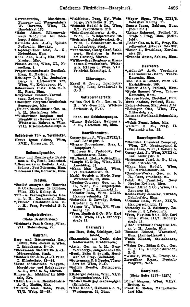 Compass 1922. Band VI: Österreich, Tschechoslowakei, Ungarn, Jugoslawien. - Page 1011