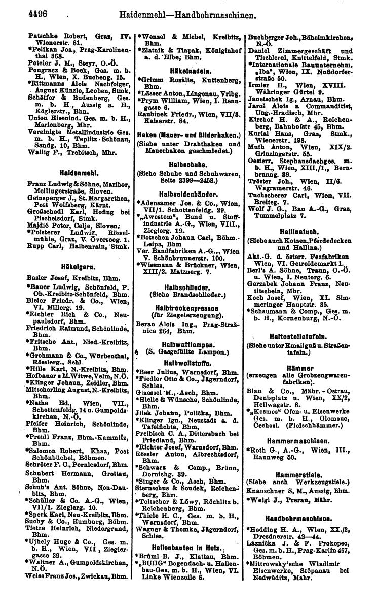 Compass 1922. Band VI: Österreich, Tschechoslowakei, Ungarn, Jugoslawien. - Seite 1014