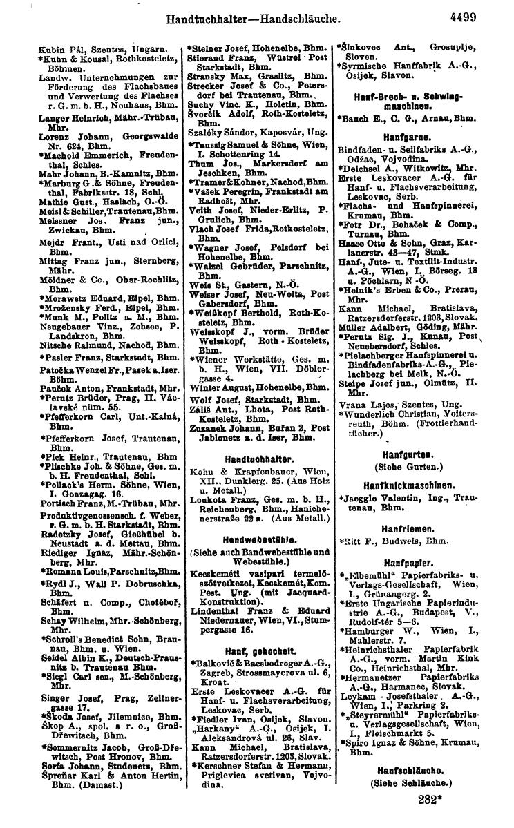 Compass 1922. Band VI: Österreich, Tschechoslowakei, Ungarn, Jugoslawien. - Page 1019