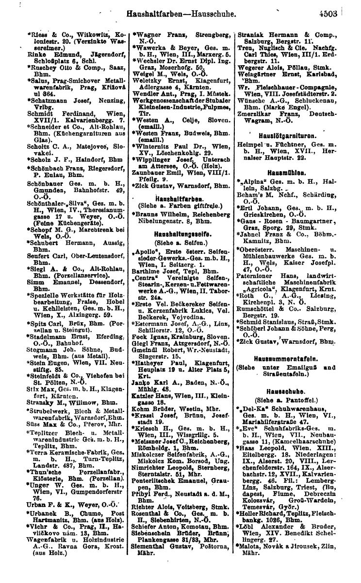 Compass 1922. Band VI: Österreich, Tschechoslowakei, Ungarn, Jugoslawien. - Page 1023