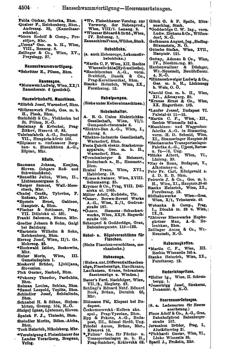 Compass 1922. Band VI: Österreich, Tschechoslowakei, Ungarn, Jugoslawien. - Page 1024