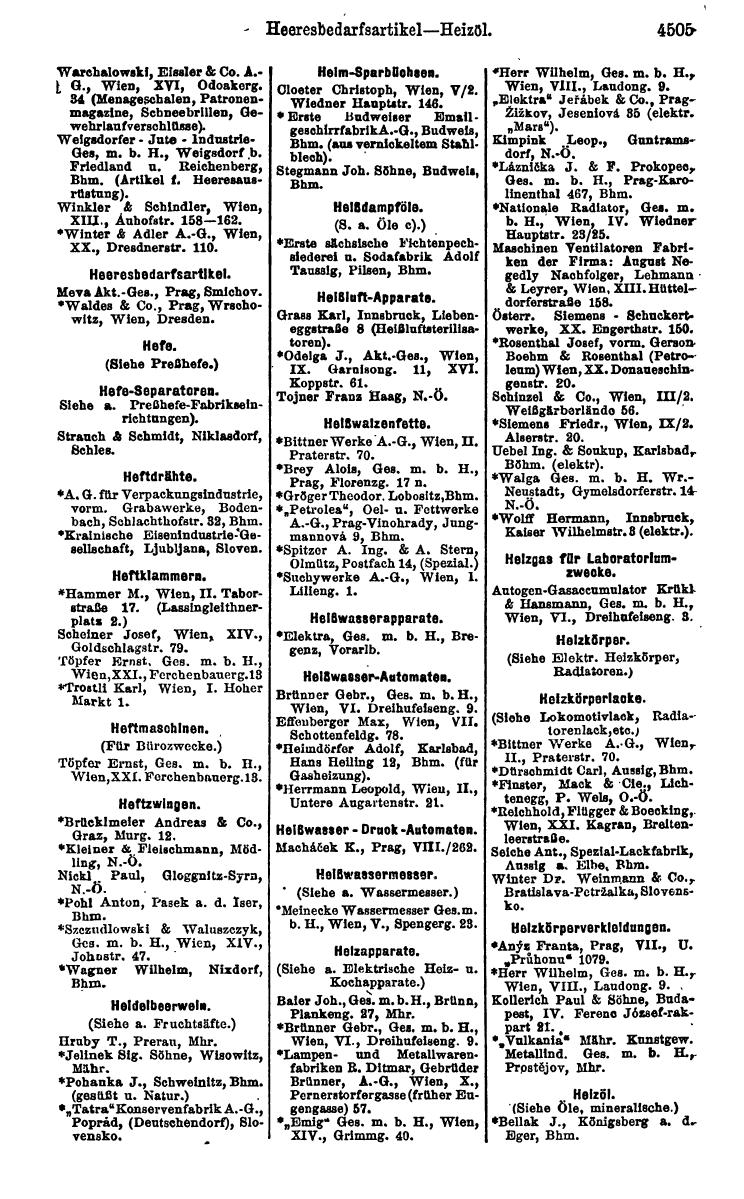 Compass 1922. Band VI: Österreich, Tschechoslowakei, Ungarn, Jugoslawien. - Page 1025