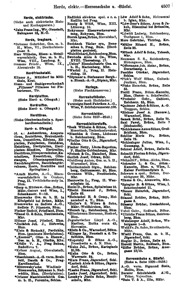 Compass 1922. Band VI: Österreich, Tschechoslowakei, Ungarn, Jugoslawien. - Page 1027