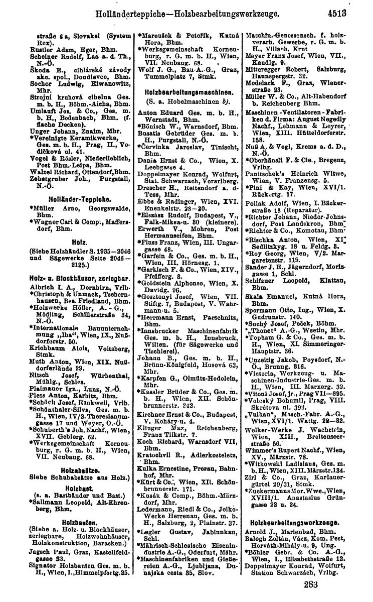 Compass 1922. Band VI: Österreich, Tschechoslowakei, Ungarn, Jugoslawien. - Page 1033