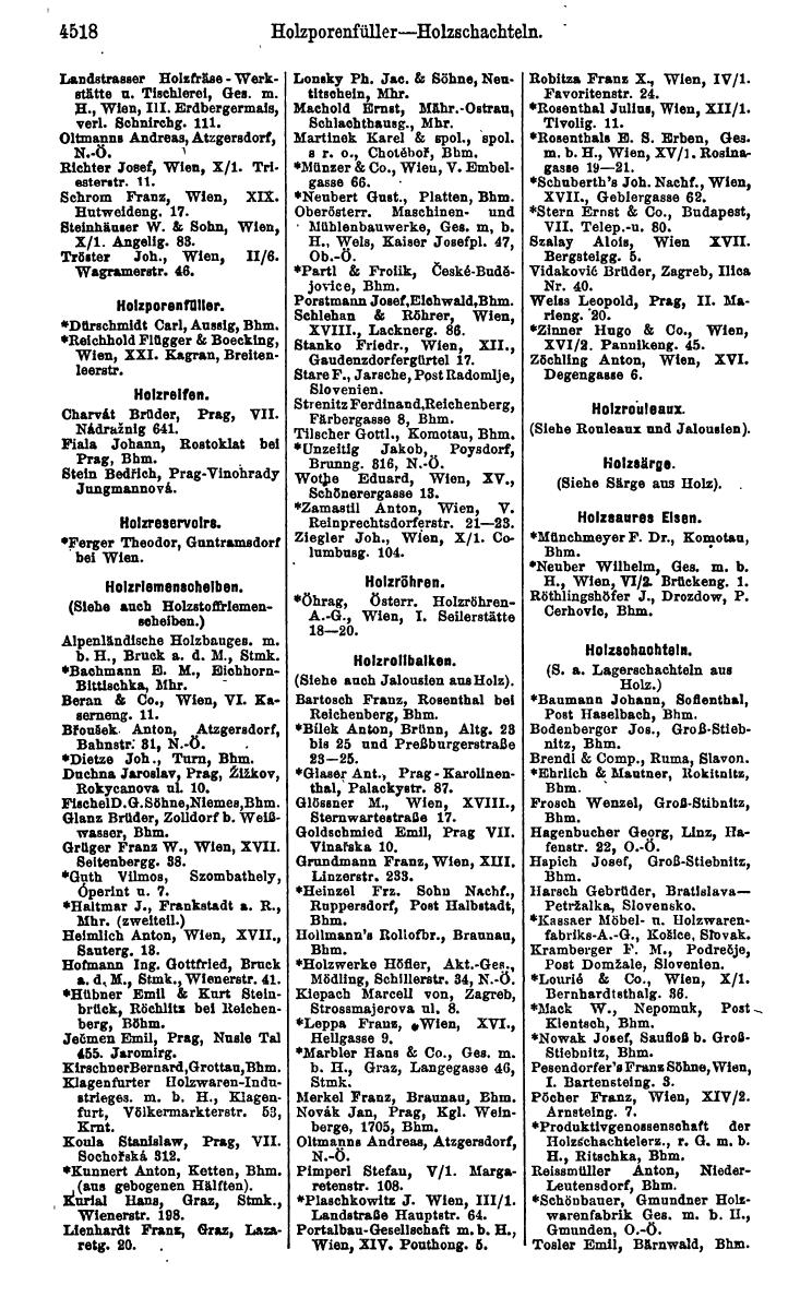 Compass 1922. Band VI: Österreich, Tschechoslowakei, Ungarn, Jugoslawien. - Page 1038