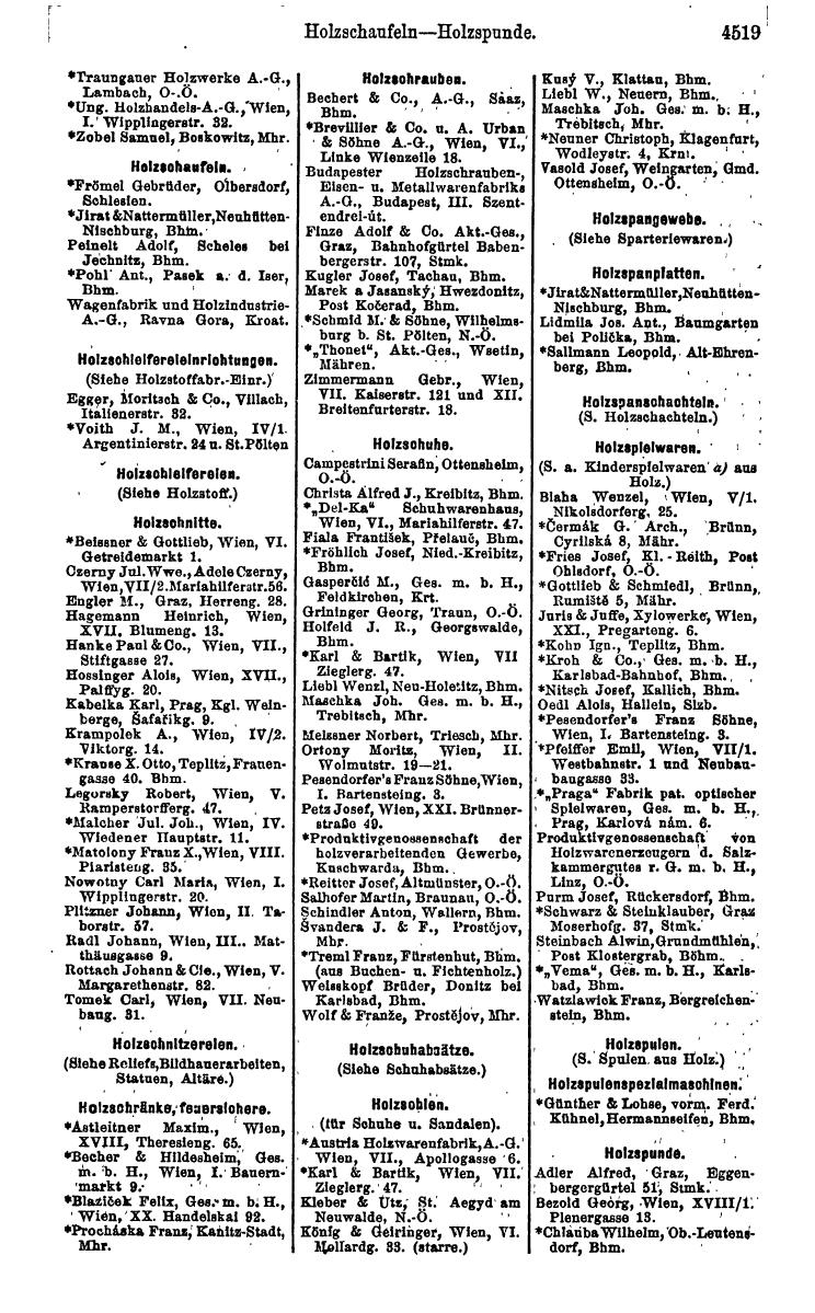 Compass 1922. Band VI: Österreich, Tschechoslowakei, Ungarn, Jugoslawien. - Seite 1039