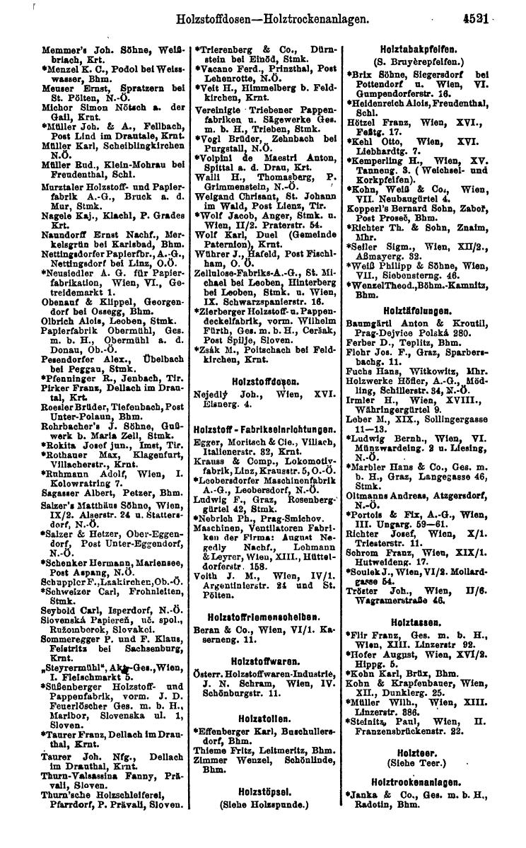 Compass 1922. Band VI: Österreich, Tschechoslowakei, Ungarn, Jugoslawien. - Page 1041