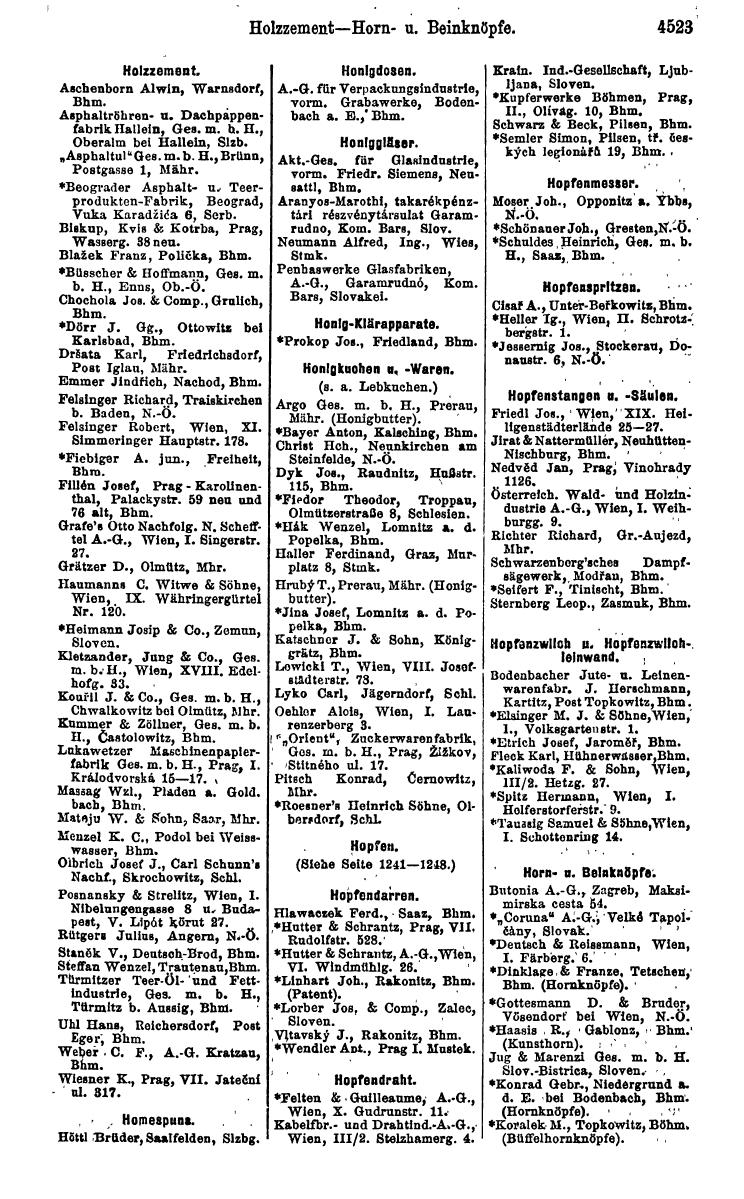 Compass 1922. Band VI: Österreich, Tschechoslowakei, Ungarn, Jugoslawien. - Page 1043