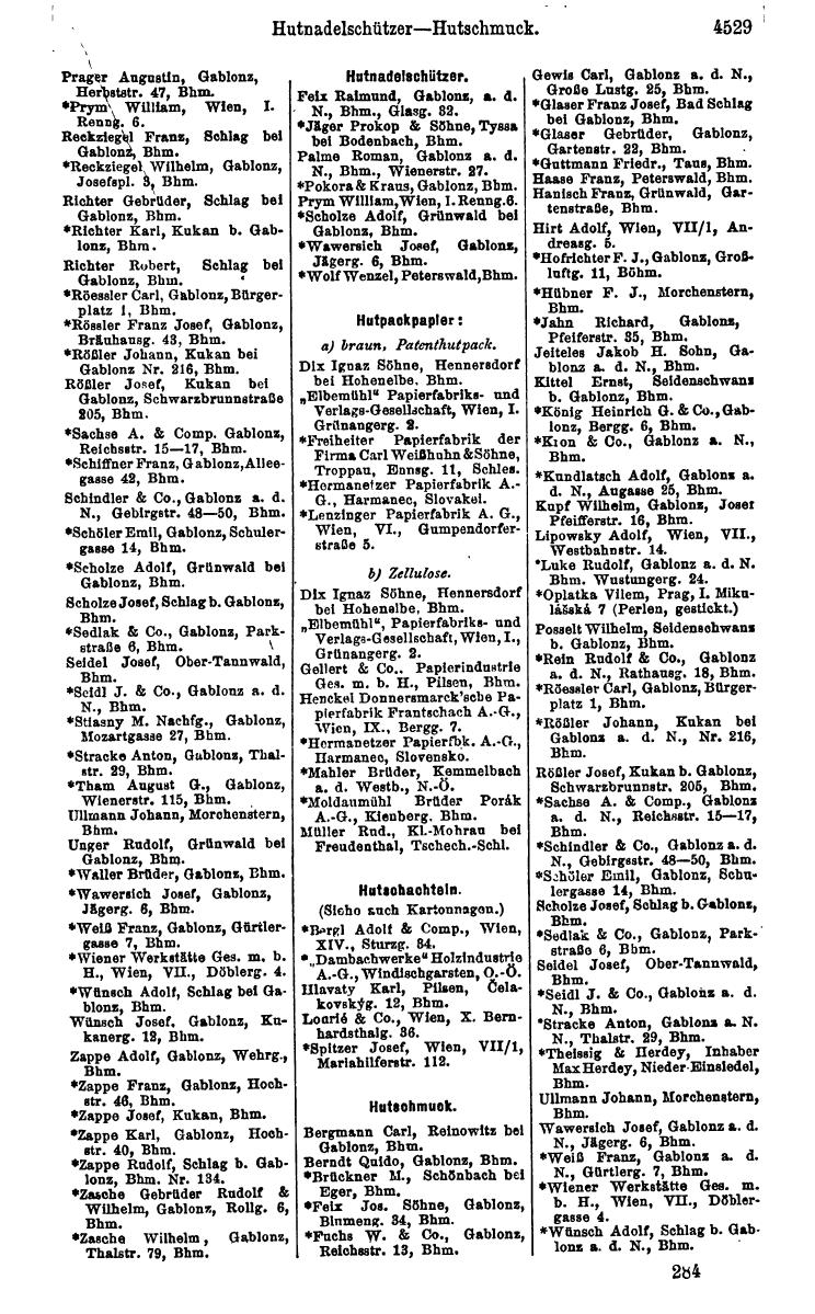 Compass 1922. Band VI: Österreich, Tschechoslowakei, Ungarn, Jugoslawien. - Page 1049