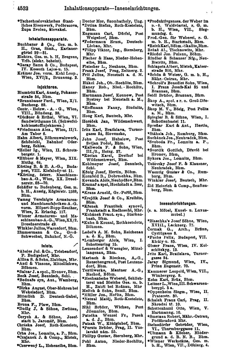 Compass 1922. Band VI: Österreich, Tschechoslowakei, Ungarn, Jugoslawien. - Page 1052