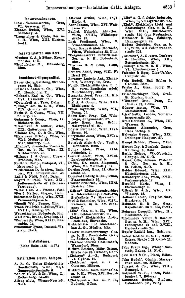 Compass 1922. Band VI: Österreich, Tschechoslowakei, Ungarn, Jugoslawien. - Page 1053