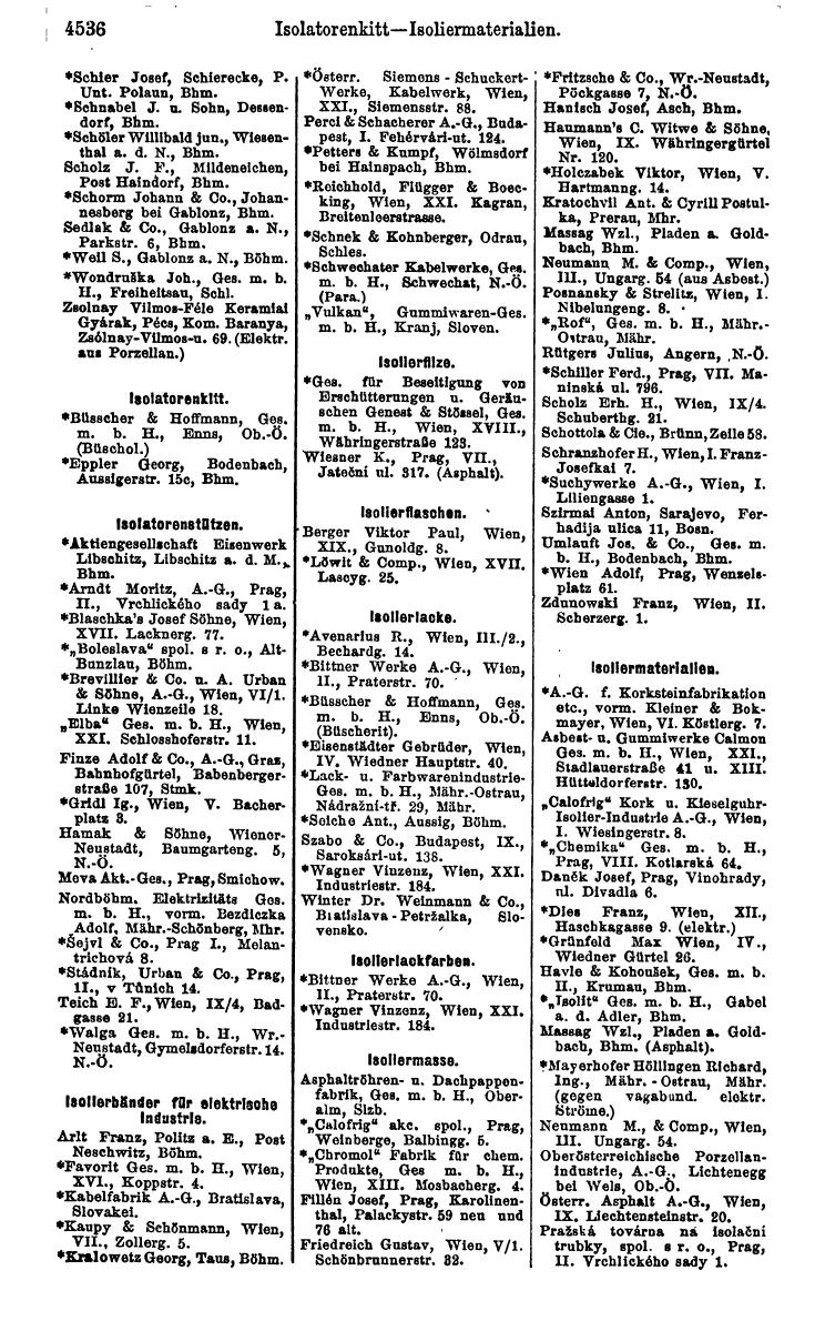 Compass 1922. Band VI: Österreich, Tschechoslowakei, Ungarn, Jugoslawien. - Page 1056