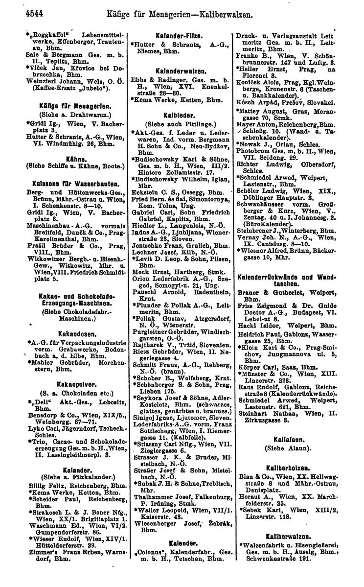 Compass 1922. Band VI: Österreich, Tschechoslowakei, Ungarn, Jugoslawien. - Page 1064