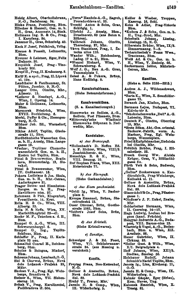 Compass 1922. Band VI: Österreich, Tschechoslowakei, Ungarn, Jugoslawien. - Page 1069