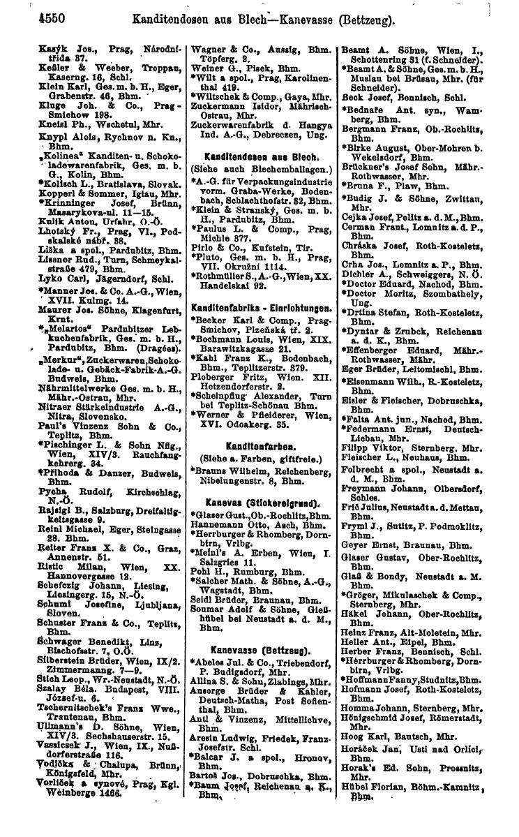 Compass 1922. Band VI: Österreich, Tschechoslowakei, Ungarn, Jugoslawien. - Page 1070