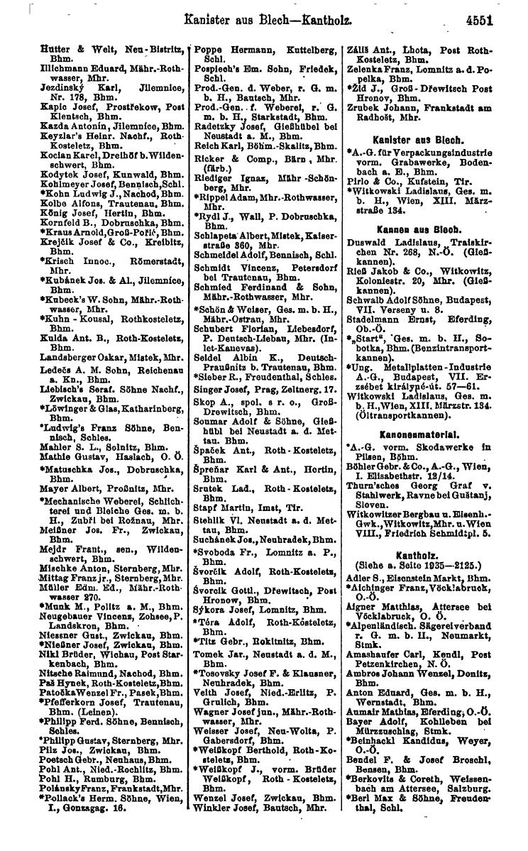 Compass 1922. Band VI: Österreich, Tschechoslowakei, Ungarn, Jugoslawien. - Page 1071