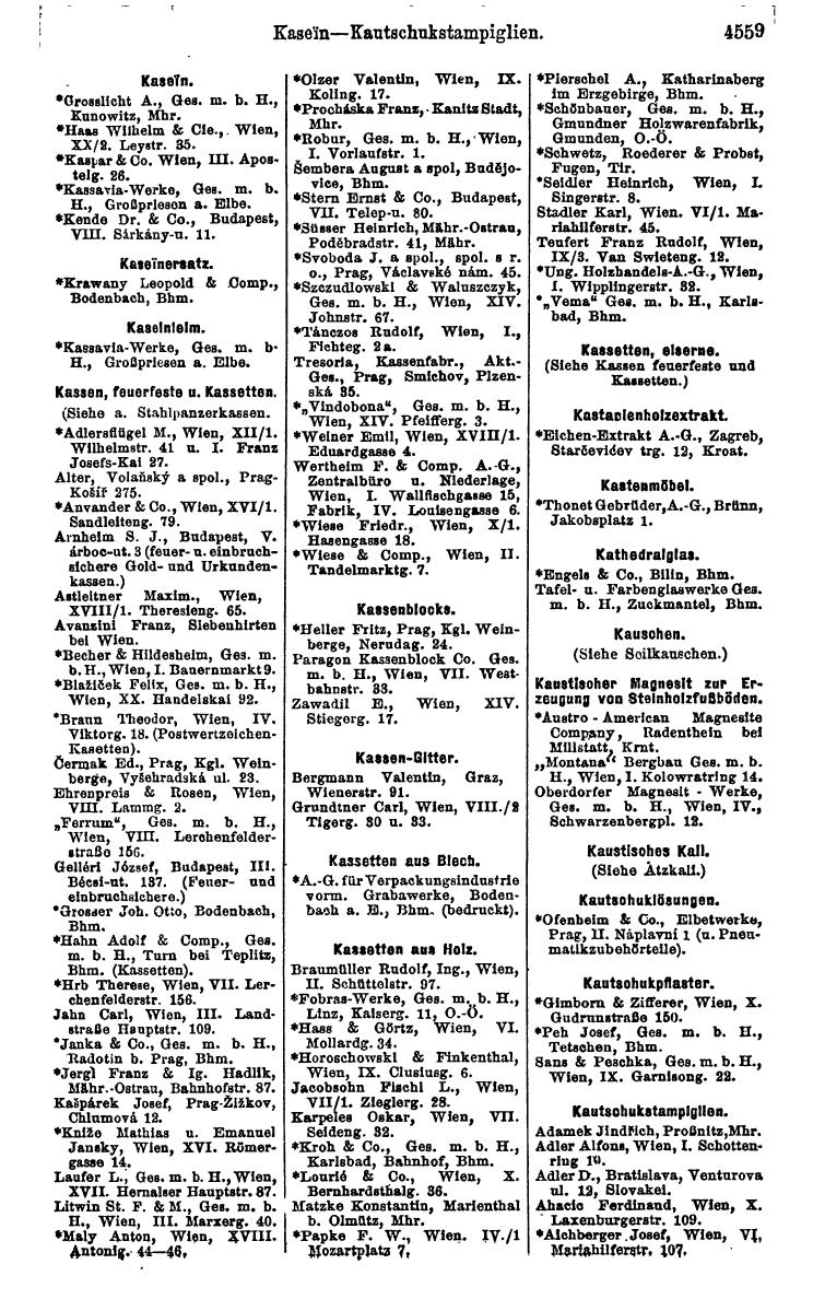 Compass 1922. Band VI: Österreich, Tschechoslowakei, Ungarn, Jugoslawien. - Seite 1079