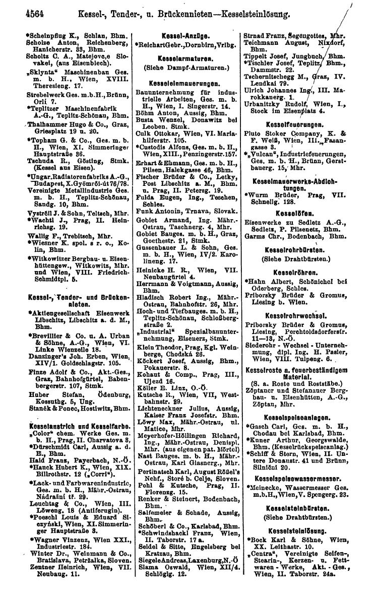 Compass 1922. Band VI: Österreich, Tschechoslowakei, Ungarn, Jugoslawien. - Page 1084