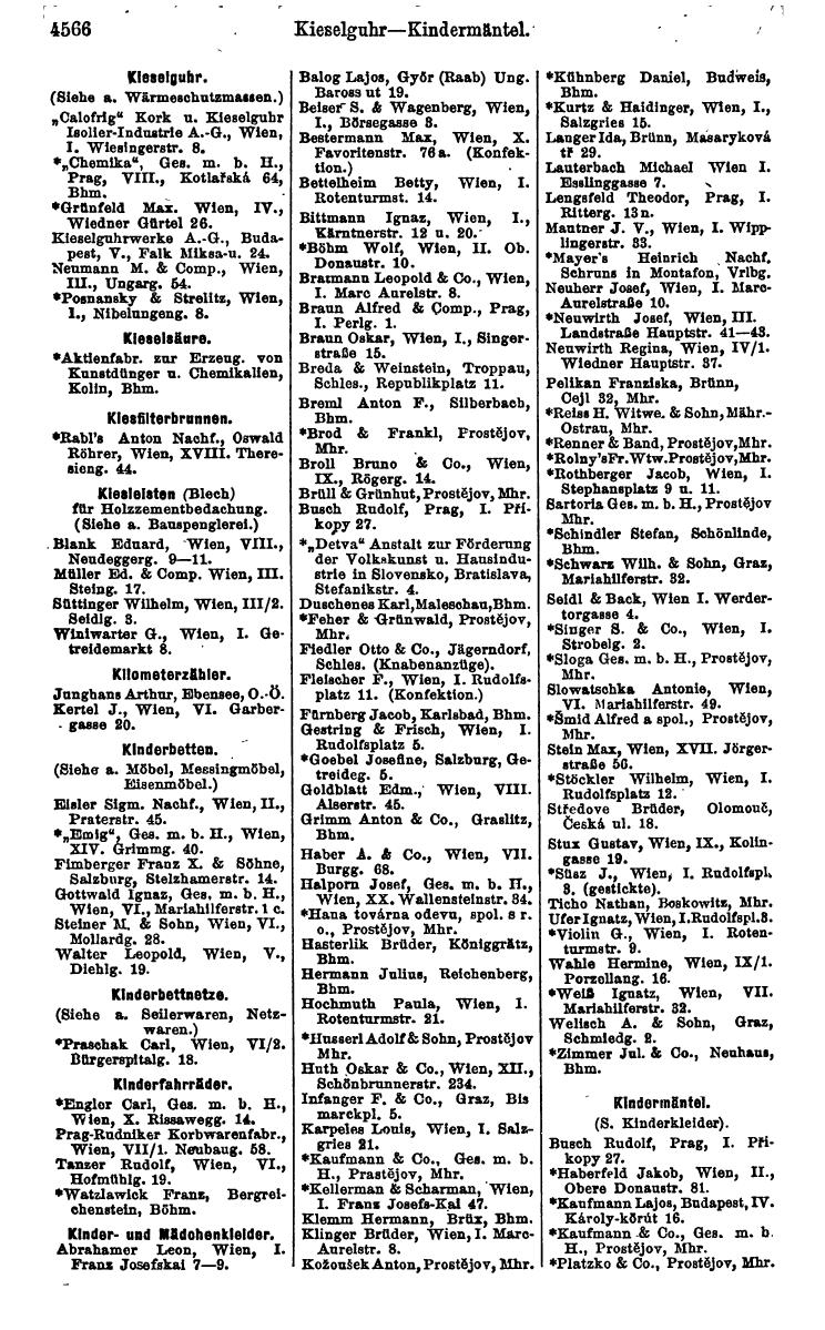 Compass 1922. Band VI: Österreich, Tschechoslowakei, Ungarn, Jugoslawien. - Page 1086