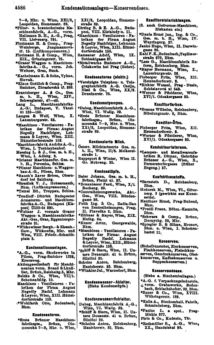 Compass 1922. Band VI: Österreich, Tschechoslowakei, Ungarn, Jugoslawien. - Page 1106