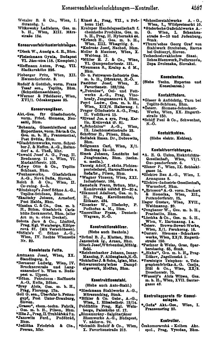 Compass 1922. Band VI: Österreich, Tschechoslowakei, Ungarn, Jugoslawien. - Page 1107