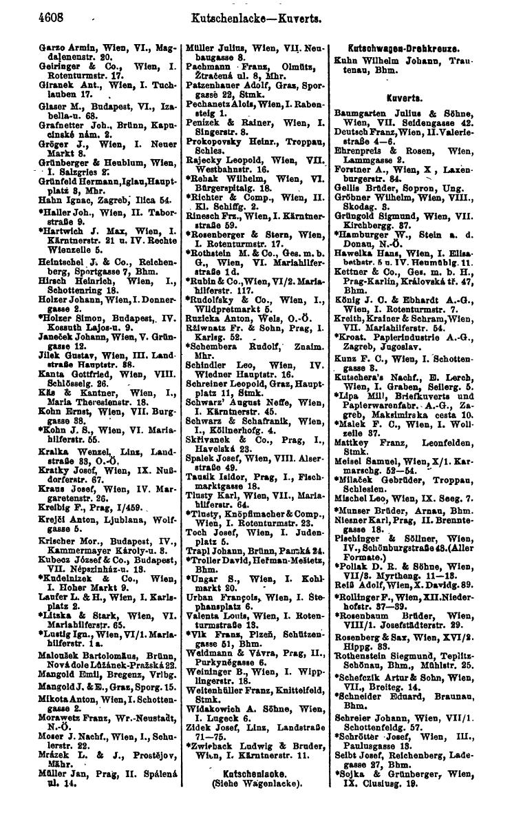 Compass 1922. Band VI: Österreich, Tschechoslowakei, Ungarn, Jugoslawien. - Page 1128